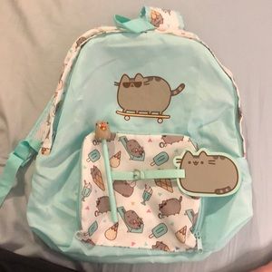 Pusheen back pack, pen and luggage tag